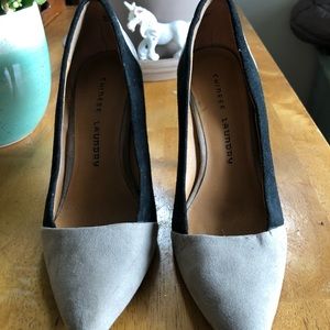 Neutral Colourblock Heels